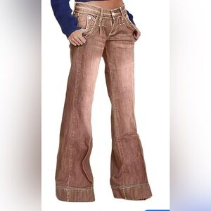 Flamingals Brown Flared Jeans